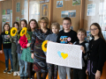 Atbalsta pasākums "No sirds Ukrainai" Viļānu vidusskolā. Foto: Amanda Anusāne/portals lakuga.lv