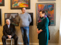 Osvaldam Zvejsalniekam veļteitys pīminis zeimis atkluošona. Foto: Amanda Anusāne/portals lakuga.lv