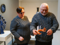 Olgys i Valda Pauliņu keramikys izstuode “Radeits Latgolā”. Foto: Amanda Anusāne/portals lakuga.lv