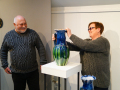 Olgys i Valda Pauliņu keramikys izstuode “Radeits Latgolā”. Foto: Amanda Anusāne/portals lakuga.lv