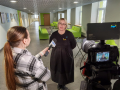   Latgolys regionaluo televizeja gastej Rēzeknis Vaļsts 1. gimnazejā. Foto: Latgolys regionaluo televizeja