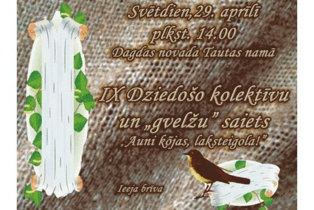 IX dzīdūšūs kolektivu i „gvelžu” saīts „Auni kuojis, laksteigola!”