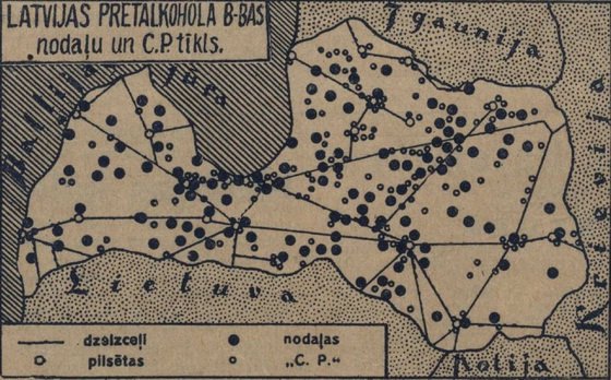 Latvijas Pretalkahola biedribas i Cereibu pulcenu izplateibys teiklys 1928. goda