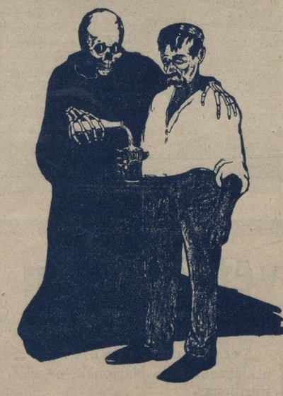 Pretalkohola dinu plakats 1929. goda