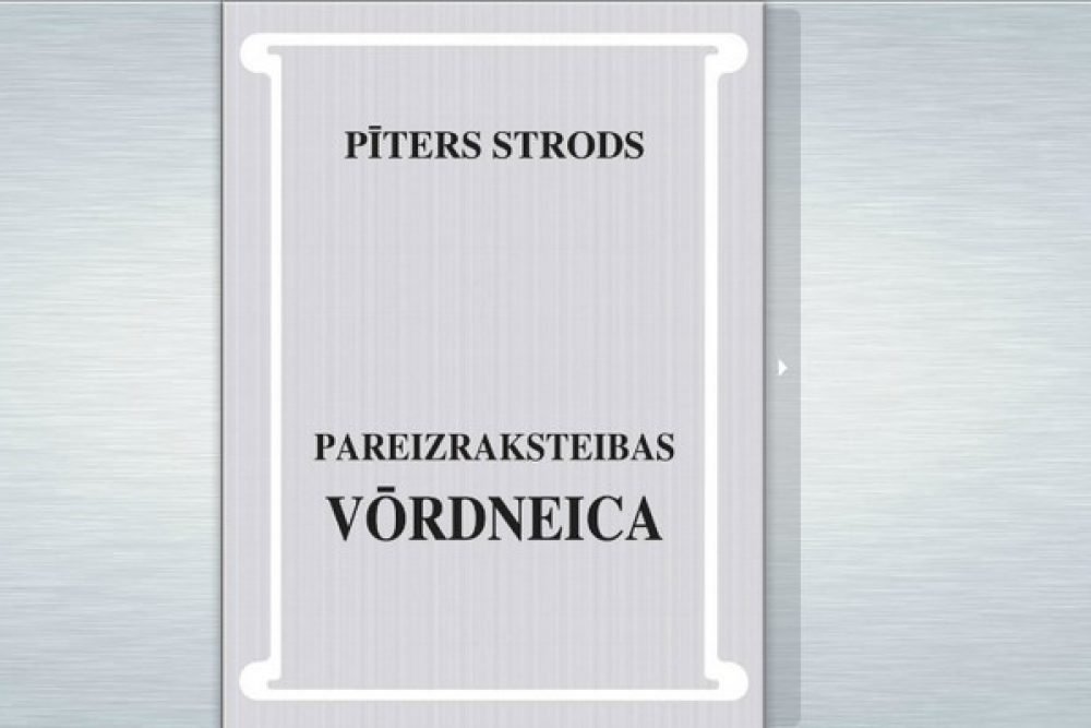 Izguojuse Pītera Stroda pareizraksteibys vuordineicys elektroniskuo verseja