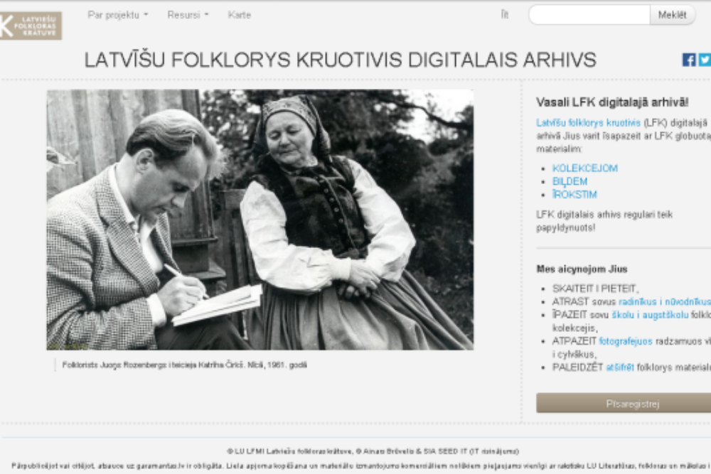 LFK digitalajā arhivā ari materiali par Latgolu