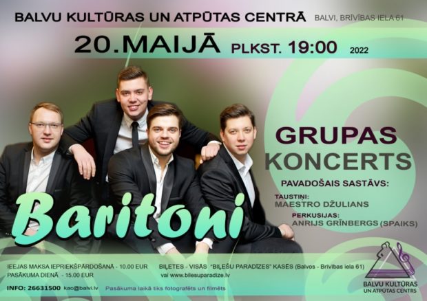 Grupys "Baritoni" koncerts @ Bolvu kulturys i atpyutys centrs