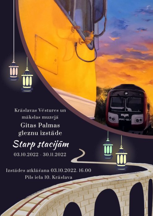 Gitys Palmys gleznu izstuodis "Starp stacijām" atkluošona @ Kruoslovys Viesturis i muokslys muzejs