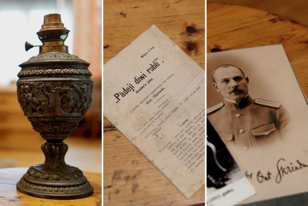 Muižys lampa, Ontona Skryndys luga i eipašys kartenis – Skryndu dzymtys muzeja kruojuma duorgumi