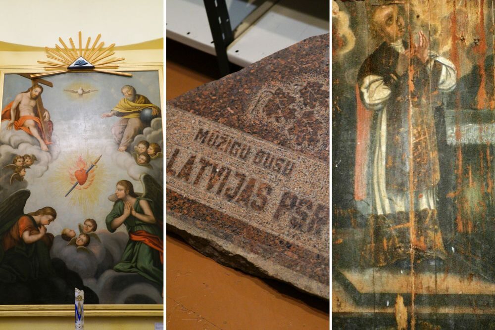 Svātbiļde, kopu pīmineklis LPSR i jezuita portrets – Varakļuonu nūvoda muzeja kruojuma duorgumi