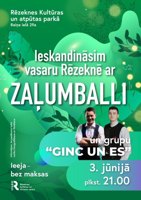 Zaļumballe ar grupu "Ginc un Es" @ Rēzeknis Kulturys i atpyutys parks
