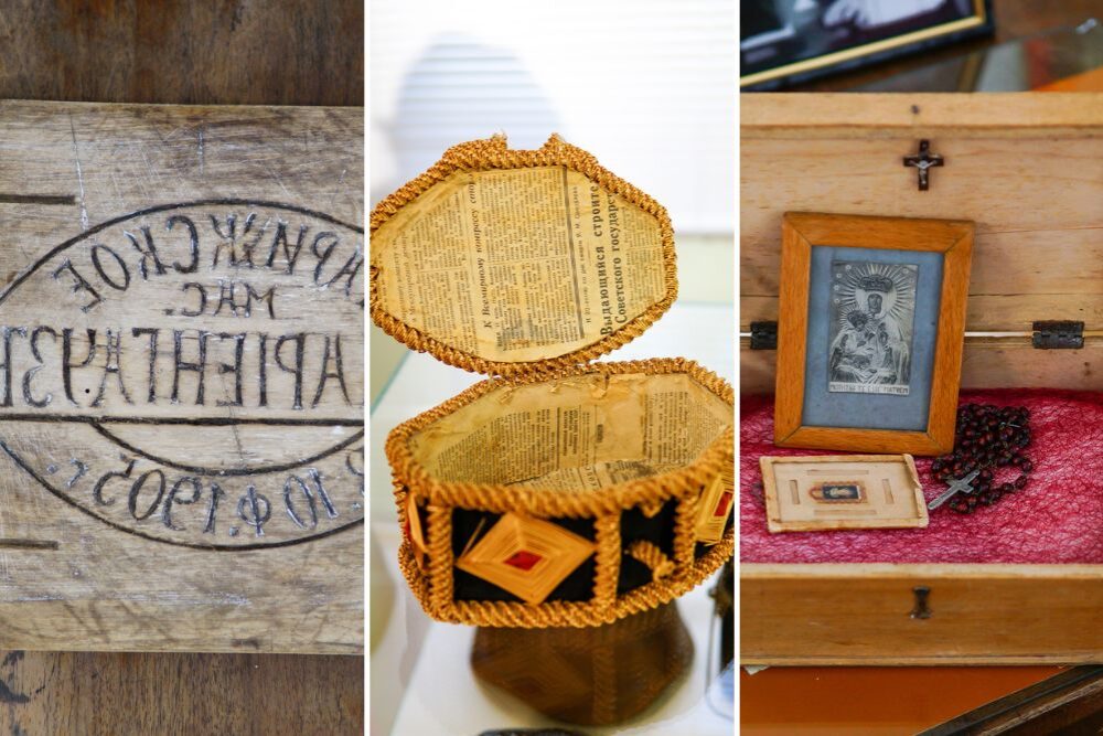 Svīsta kastis trafarets, karagiustekņu skreine i veiskupa Duļbinska montuojums – Viļakys muzeja kruojuma duorgumi