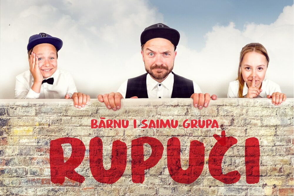 Bārnu i saimu grupa “Rupuči” aicynoj iz sasatikšonu koncertā “Runoj, dzīd i blieņojās…”