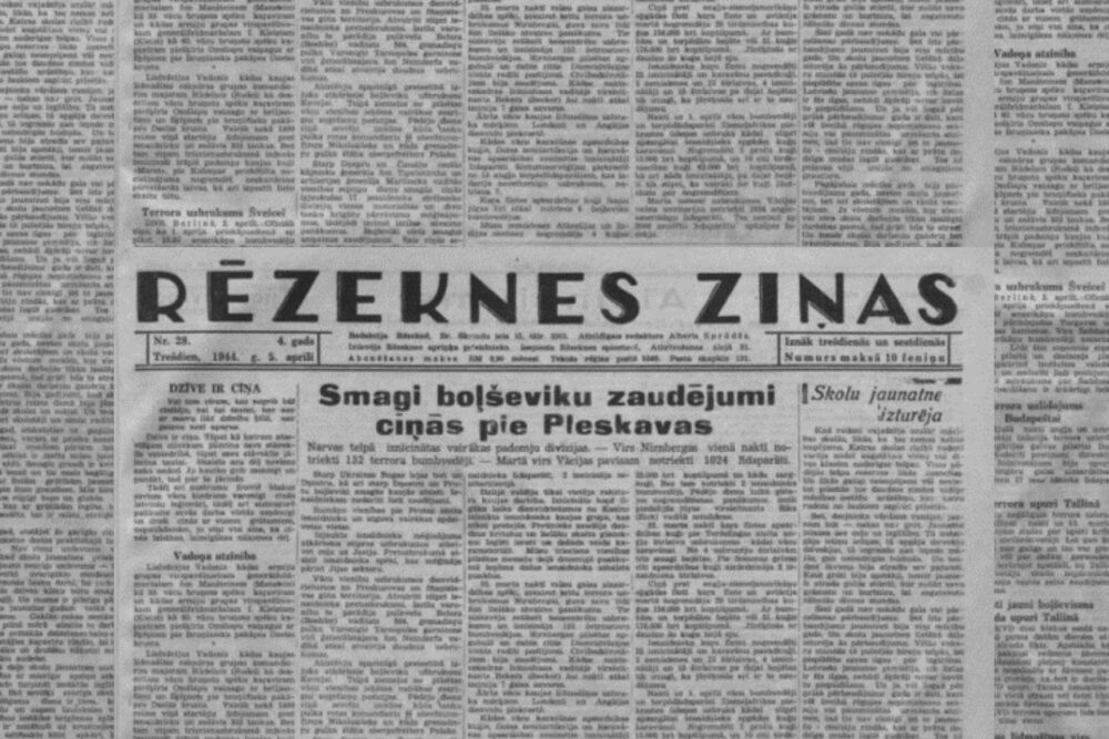 Slapkaveibys, zuodzeibys, nalaimis gadīni – nūzīdzeibys atspīgeļuojums laikrokstā “Rēzeknes Ziņas” (1942–1944)