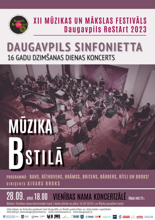 "Daugavpils Sinfonietta" 16 godu jubilejis koncerts @ Vīneibys noma koncertzāle