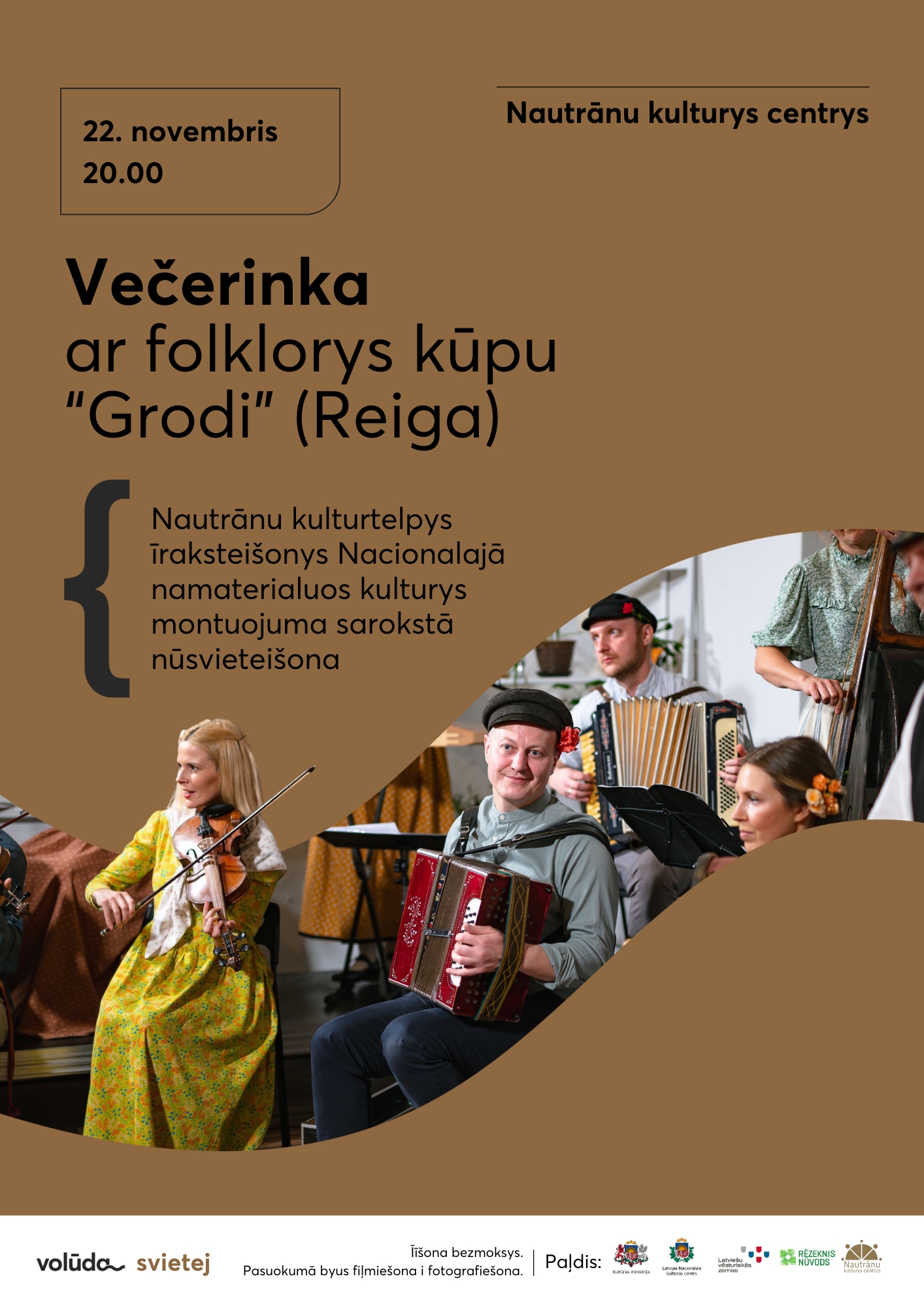 Piec dorbu iz večerinku! Rogovkā byus večerinka ar folklorys kūpu ...