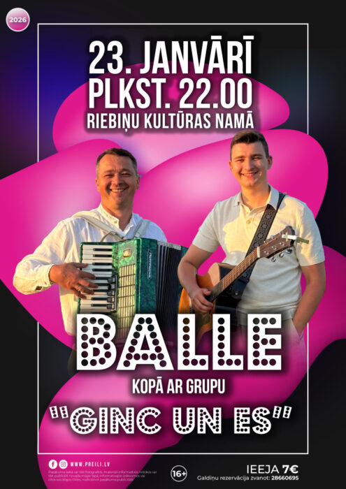 Balle ar grupu "Ginc un Es" @ Rībeņu kulturys noms