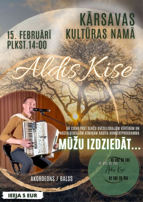 Alda Kisis koncerts "Mūžu izdziedāt..." @ Kuorsovys kulturys noms