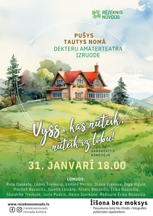 Dekteru amaterteatra izruode "Vyss, kas nūteik, nūteik iz lobu!" @ Pušys tautys noms