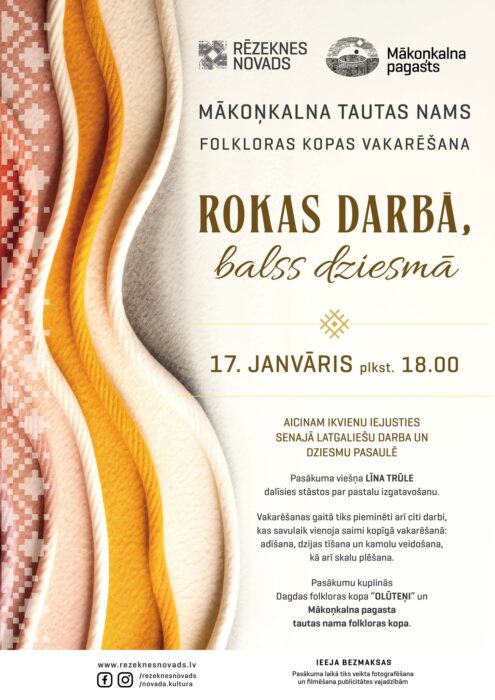 Folklorys kūpys vakariešona @ Muokūņkolna tautys noms