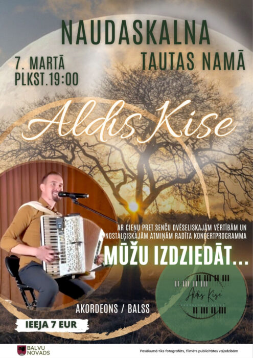 Alda Kisis koncertprograma "Mūžu izdziedāt..." @ Naudyskolna tautys noms