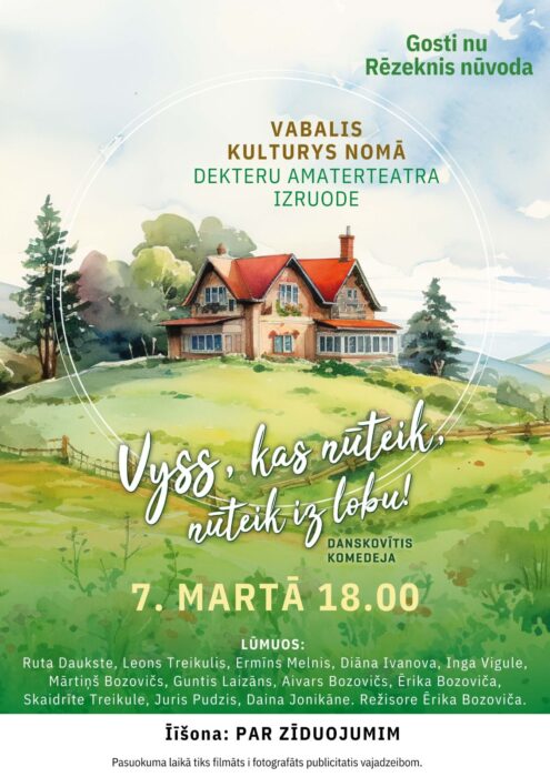 Dekteru amaterteatra izruode "Vyss, kas nūteik, nūteik iz lobu!" @ Vabalis kulturys noms