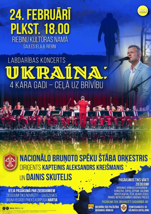 Labdareibys koncerts "Ukraina: 4 kara gadi – ceļā uz brīvību" @ Rībeņu kulturys noms