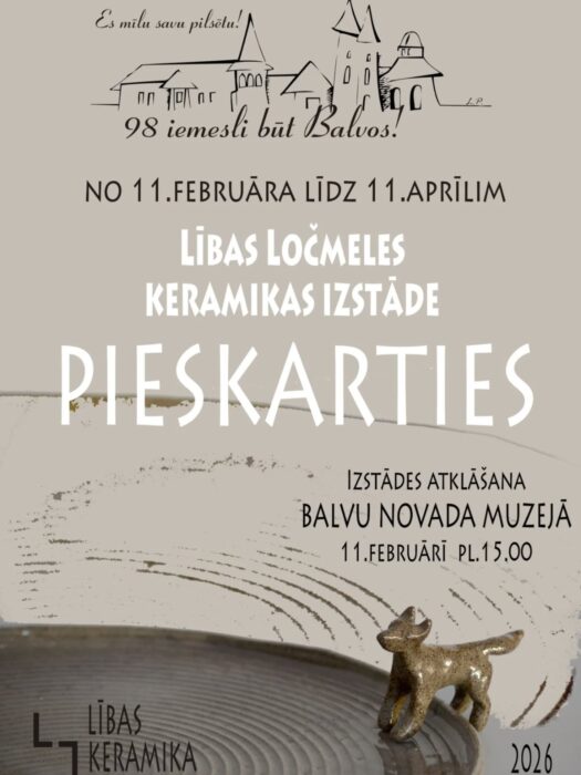 Lībys Ločmelis keramikys izstuodis atkluošona @ Bolvu nūvoda muzejs