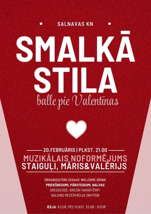 "Smalkā stila balle pie Valentīnas" @ Saļņovys kulturys noms