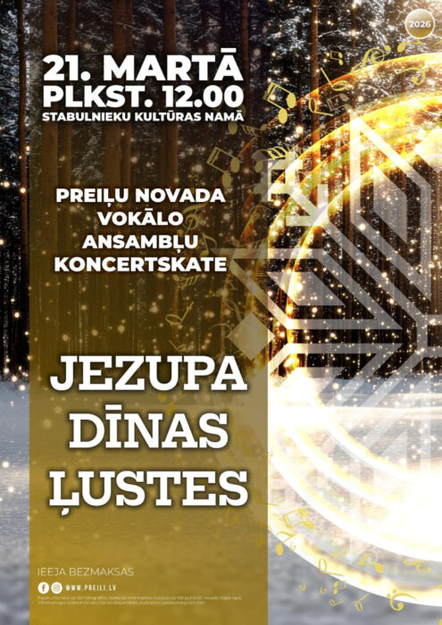 Preiļu nūvoda vokalūs ansambļu koncertskate "Jezupa dīnas ļustes" @ Stabuļnīku kulturys noms