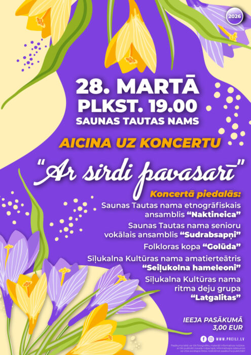 Koncerts "Ar sirdi pavasarī" @ Saunys tautys noms