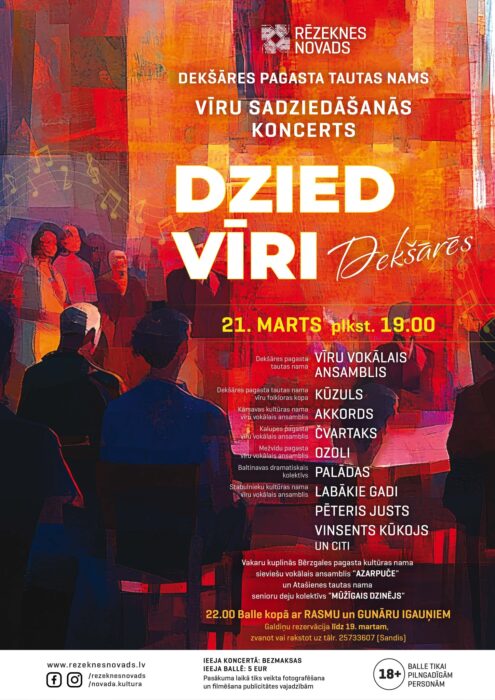 Veiru sasadzīduošonys koncerts "Dzied vīri Dekšārēs" @ Dekšuoru pogosta tautys noms