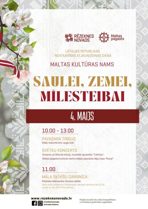 Svātku koncerts i pavasara tiergs "Saulei, zemei, mīlesteibai" @ Maltys kulturys noms