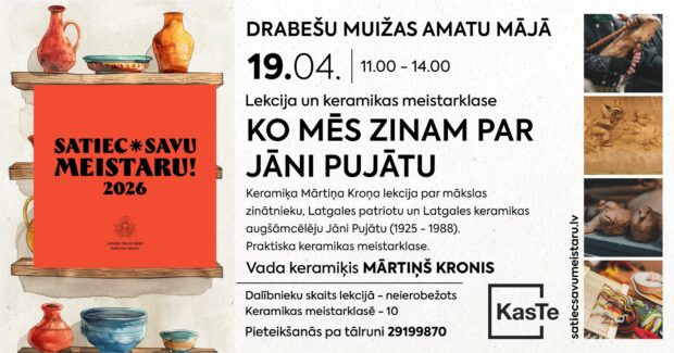 Lekceja par Juoni Pujatu i keramikys meistarklase @ Drabešu muižys omotu sāta