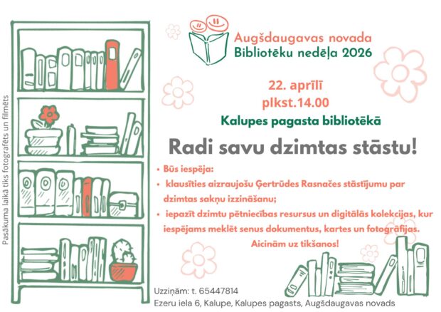 "Radi savu dzimtas stāstu!" @ Kolupa pogosta biblioteka