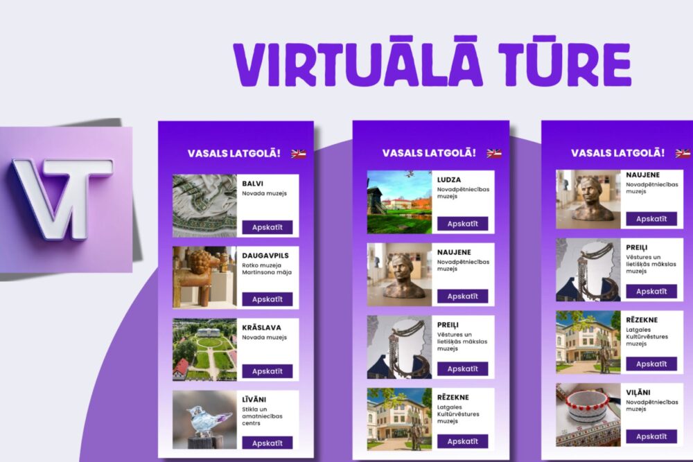 Deveņus Latgolys muzejus niu var īpazeit virtualā veidā